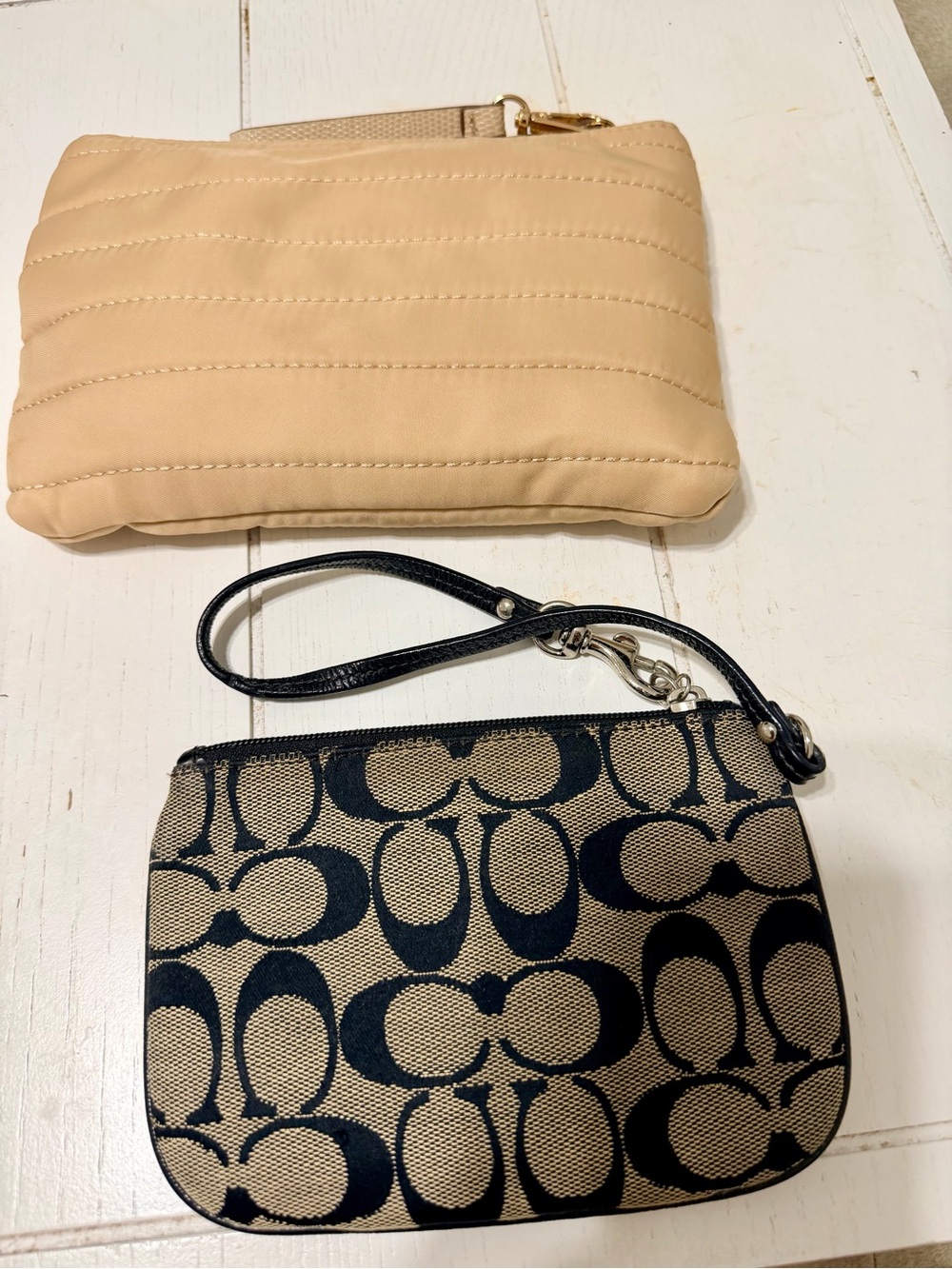 Wristlet set - Coach Signature Canva & Anne Klein Quilted Puffed